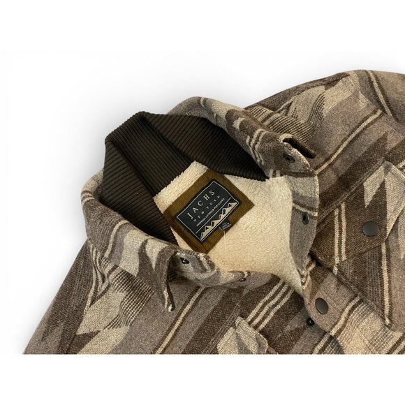NWT Jachs New York Mens Aztec Sherpa-Lined Snap Button Jacket L - Picture 3 of 16